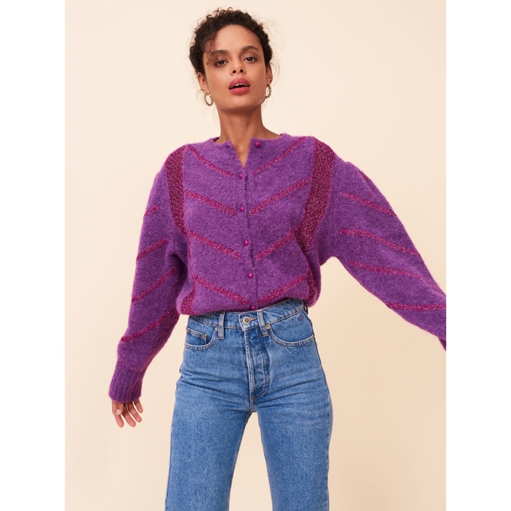 Rouje Purple Cardigan Sweater